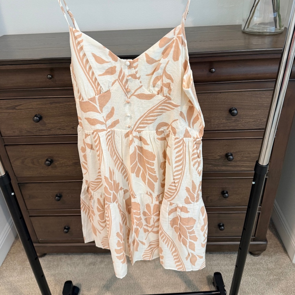 Greylin Danna Button Front Tiered Mini Dress